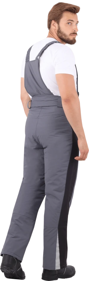 Брюки мужские ХАЙ-ТЕК от пониженных температур воздуха и ветра, механических воздействий и ОПЗ, серый/черный Брю 307