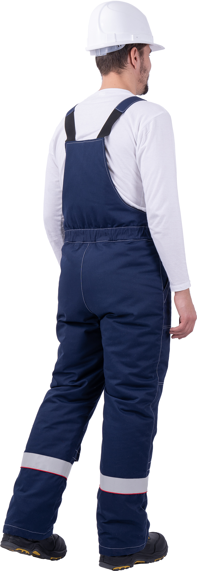 Костюм мужской НАДЫМ от пониженных температур воздуха и ветра, механических воздействий и ОПЗ (куртка, полукомбинезон), темно-синий/серый Кос 694