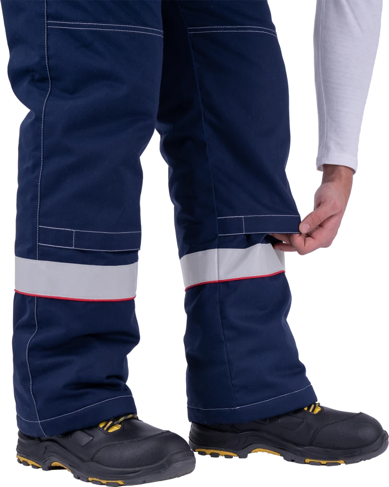 Костюм мужской НАДЫМ от пониженных температур воздуха и ветра, механических воздействий и ОПЗ (куртка, полукомбинезон), темно-синий/серый Кос 694