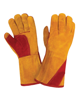 Краги СИБИРЬ, Т12-11-ru-10.5 (RL4), спилок, 5-ти палые, подкладка флис, усиленные, Кевлар® Пер 218