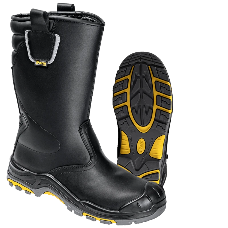 Сапоги iForm® ORIGINAL (ОРИДЖИНАЛ) с КП и КС нат мех, кожаные ПУ/нитрил