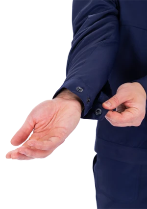 Костюм мужской ТЕХНИК 2 от механических воздействий и ОПЗ (куртка, полукомбинезон), темно-синий/серый Кос 099