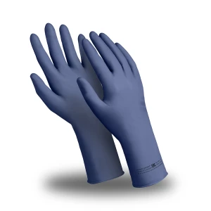 Перчатки ЭКСПЕРТ (DG-030), нитрил/неопрен, 0.23 мм, неопудренные, текстурированные, цвет синий Пер 627