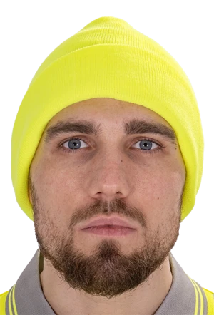 Шапка трикотажная двойная, лимонный