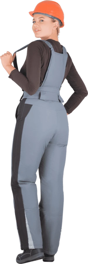 Брюки женские ХАЙ-ТЕК от пониженных температур воздуха и ветра, механических воздействий и ОПЗ, серый/черный Брю 623