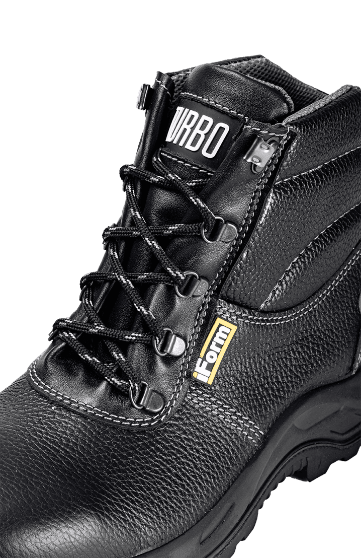 Ботинки TURBO с КП и КС, хромовые ПУ/нитрил (арт. А-113 TURBO КП ПУ/н КС / А - 102 кп,сетка,кс,ПУ/н / 113КП кевларовая стелька / М122)