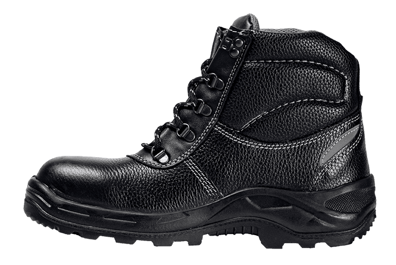 Ботинки TURBO с КП и КС, хромовые ПУ/нитрил (арт. А-113 TURBO КП ПУ/н КС / А - 102 кп,сетка,кс,ПУ/н / 113КП кевларовая стелька / М122)