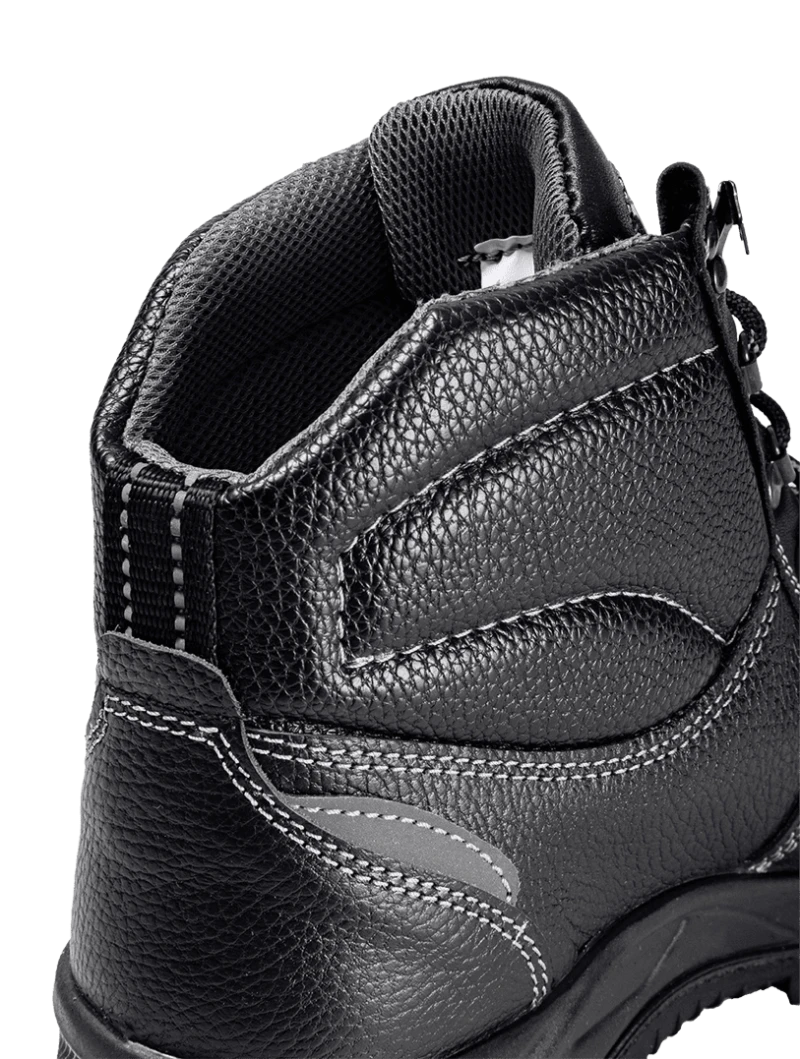 Ботинки TURBO с КП и КС, хромовые ПУ/нитрил (арт. А-113 TURBO КП ПУ/н КС / А - 102 кп,сетка,кс,ПУ/н / 113КП кевларовая стелька / М122)