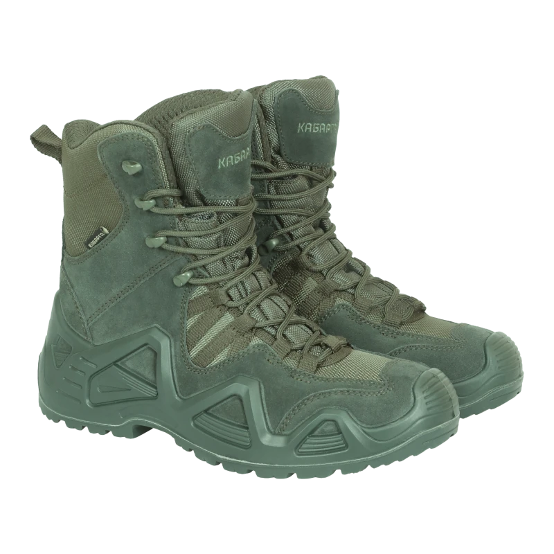 Ботинки КАБАРГА высокий берец, замша/оксфорд ПУ/нитрил Бот 235