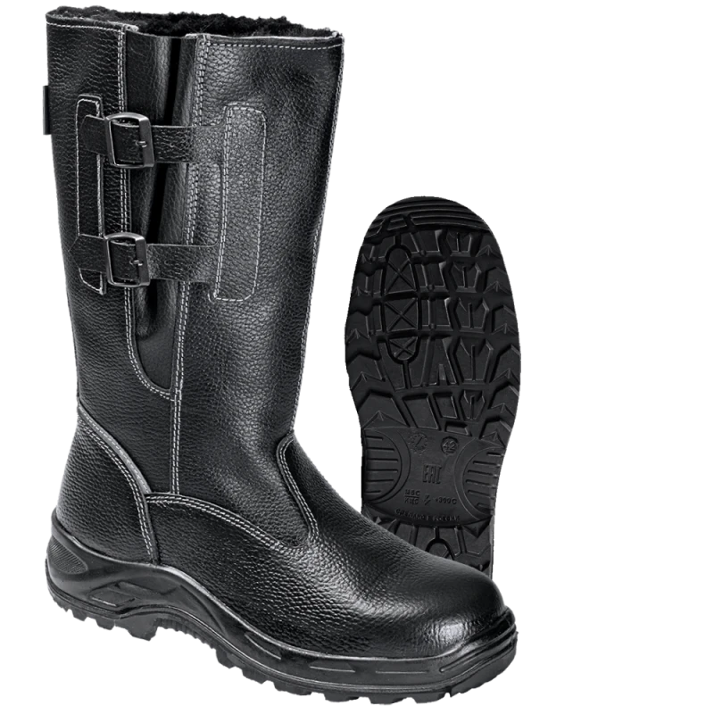 Сапоги TURBO высокие с КП и КС нат. мех, хромовые, ПУ/нитрил (м.60КПКСН)