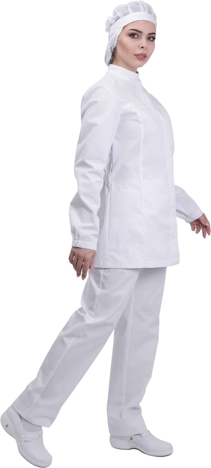 Куртка женская АПРЕЛИЯ ХАССП от механических воздействий и ОПЗ, белый