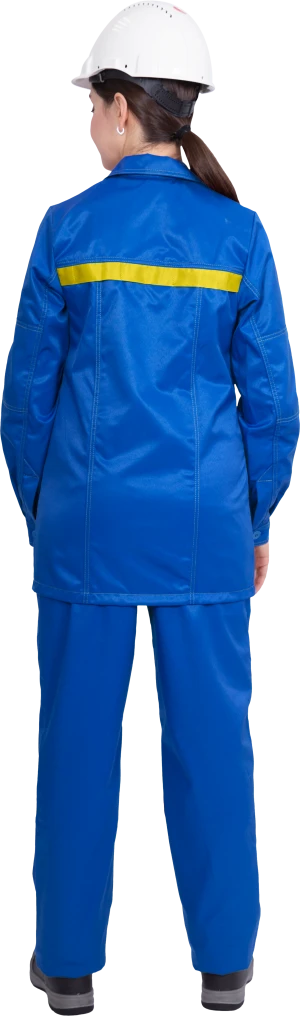 Костюм женский ПРЕМЬЕРА ЛЮКС от механических воздействий и ОПЗ (куртка, брюки), василёк Кос 579