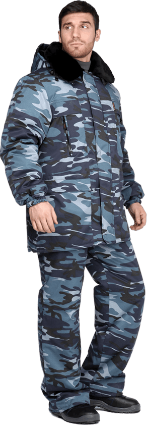 Костюм ГОРОД мужской от пониженных температур воздуха, механических воздействий и ОПЗ (куртка, брюки), цвет КМФ серый Кос 409